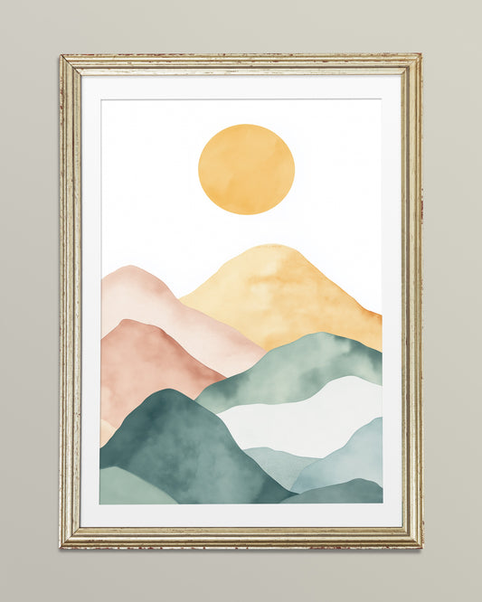 #1016: Digital Artwork - Minimalist Mountains II