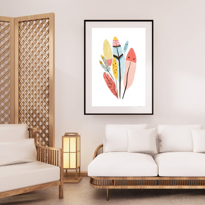 #1047: Digital Artwork - Pastel Botanical Collage II