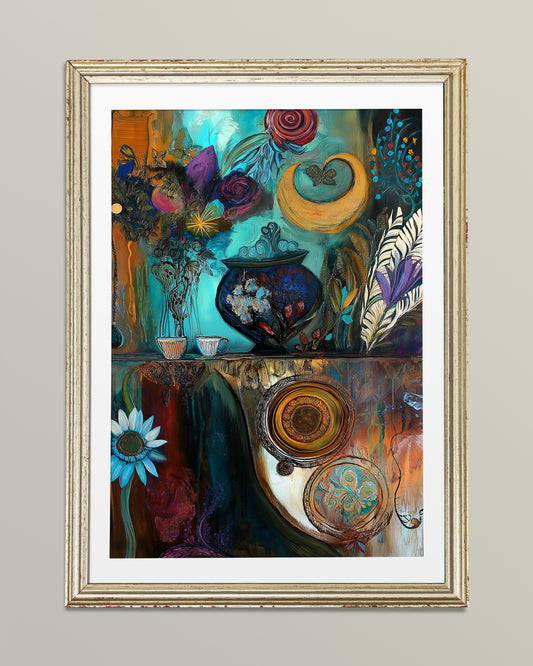 #1061: Digital Artwork - Boho Collage