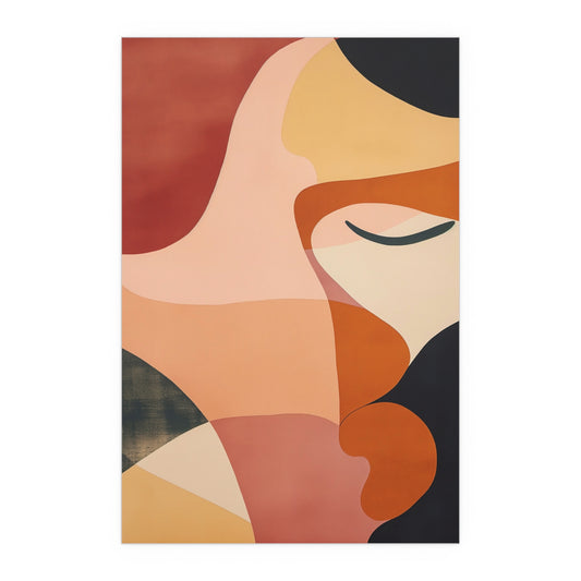 #1018: Silk Poster - Abstract Facial Composition