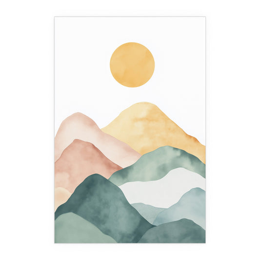 #1016: Silk Poster - Minimalist Mountains II