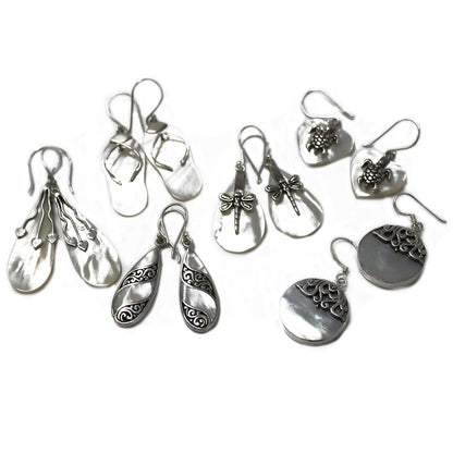 Shell & Silver Earrings - Flip-flops- MOP