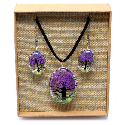 Pressed Flowers - Tree of Life set - Lavender