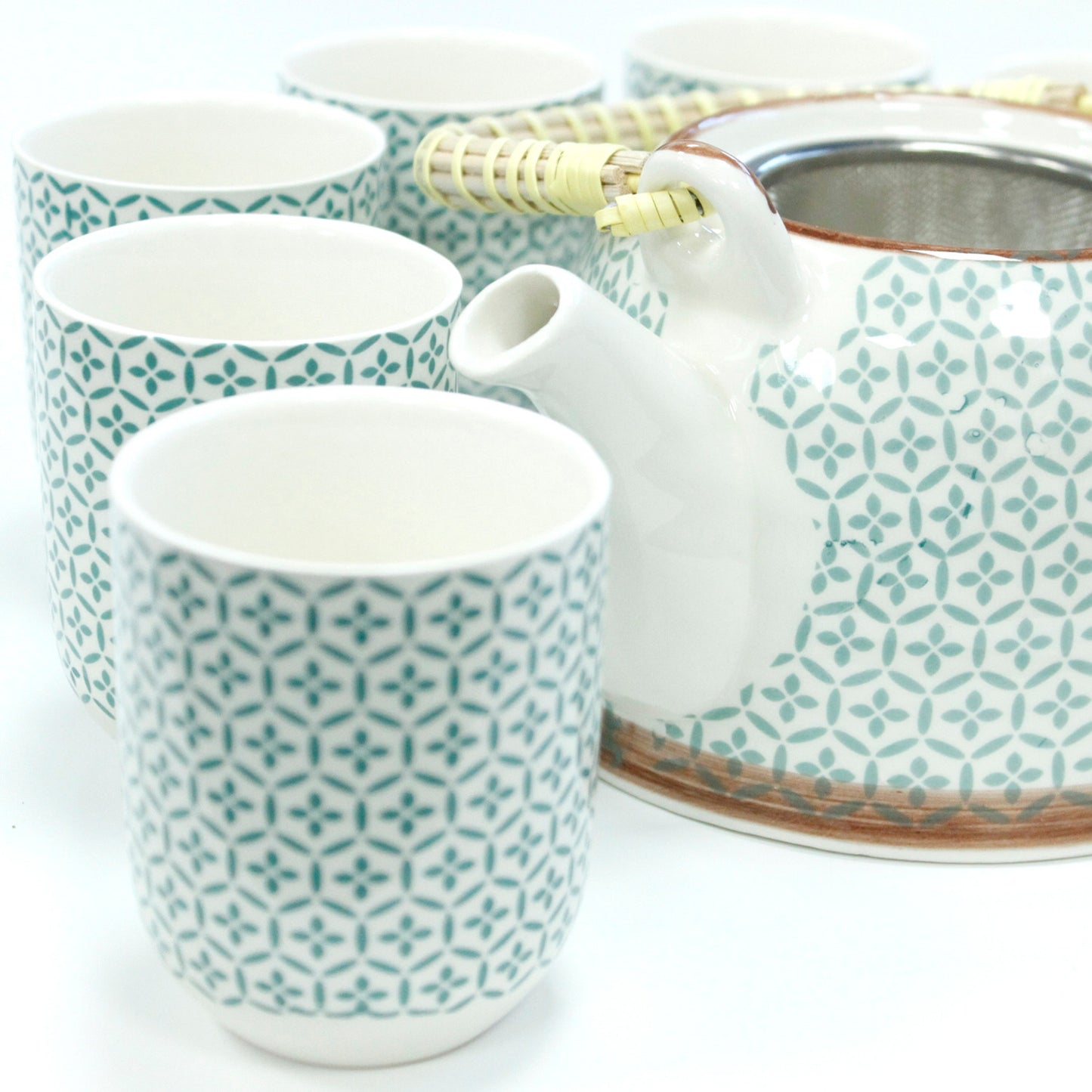 Herbal Teapot Set - Green Mosaic