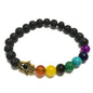 Lava Stone Bracelet - Hamsa Chakra