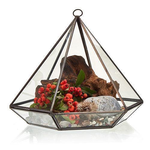 Glass Terrarium - Large Diamond