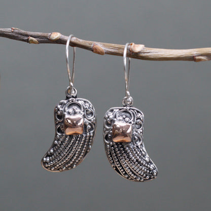 Silver & Gold Earring - Angel Wings