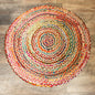 Round Jute and Recycled Cotton Rug - 120 cm