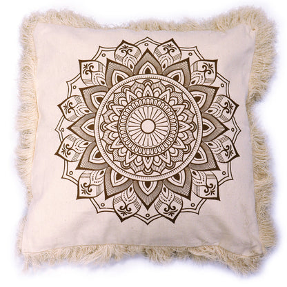 Lotus Mandala  Cushion Cover - 45x45cm - bronze