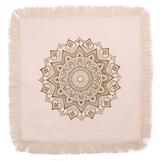 Lotus Mandala  Cushion Cover - 60x60cm - bronze