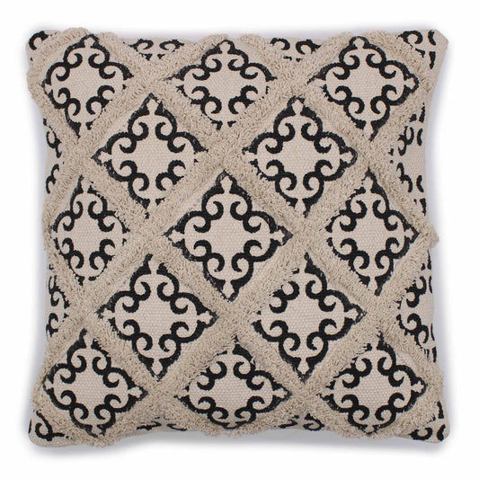 Classic Cushion Cover - Lux Criss-Cross & Print - 45x45cm