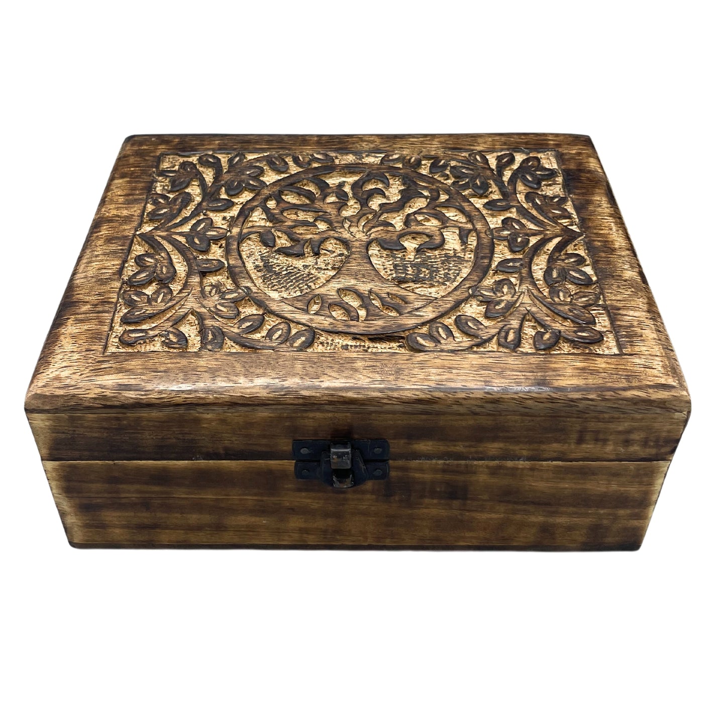 Large Wooden Keepsake Box 20x15x7.5cm -  Tree of Life