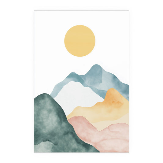 #1015: Silk Poster - Minimalistic Mountains