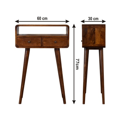 Mini Chestnut Console Table