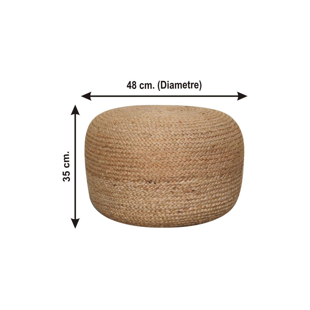 Natural Jute Pouffe