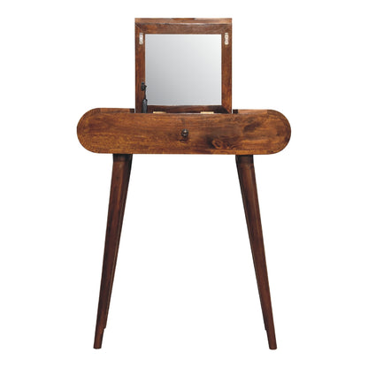 Mini Round Chestnut Fold Vanity