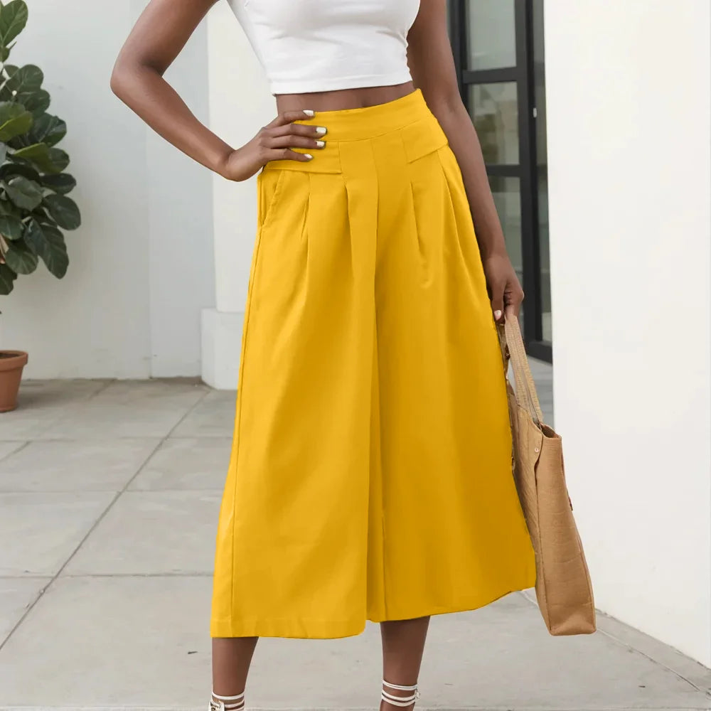 Linen Wide Leg Trousers